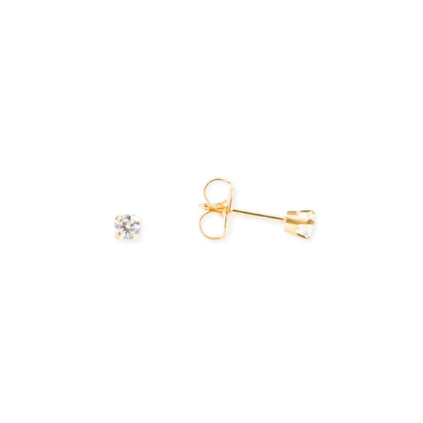 14K Solid Gold Cubic Zirconia Piercing