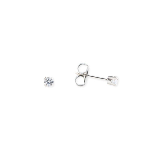 14K White Gold Cubic Zirconia Piercing