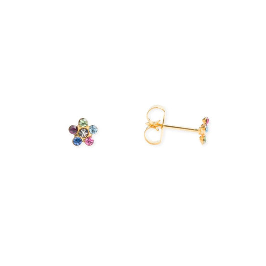 316L Surgical Steel 24K Gold Plated Daisy Rainbow Piercing - SkinKandy | Body Jewellery & Piercing Online Australia