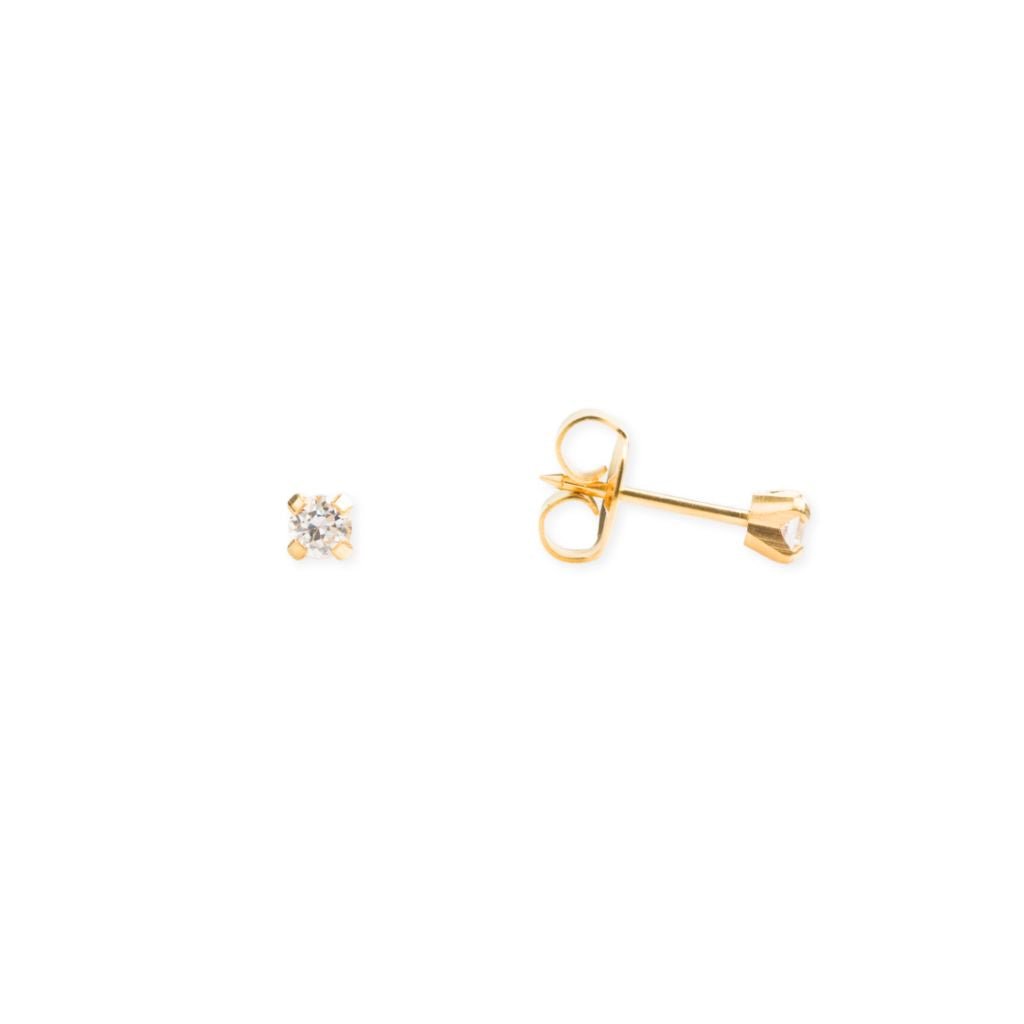 316L Surgical Steel 24K Gold Plated Cubic Zirconia Piercing - SkinKandy | Body Jewellery & Piercing Online Australia