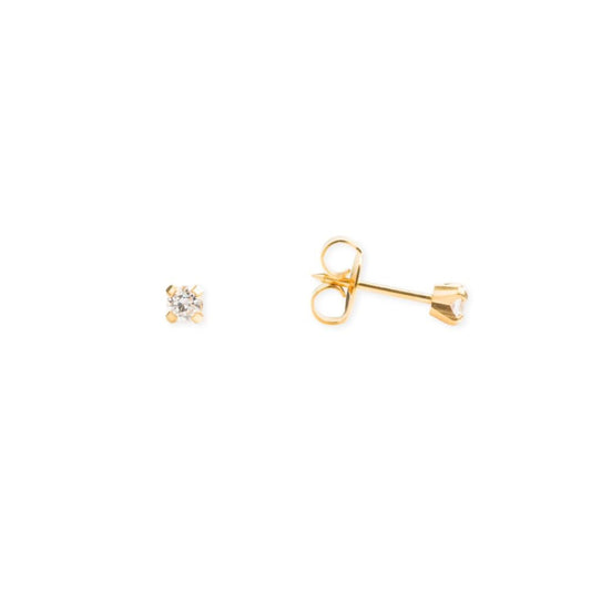 316L Surgical Steel 24K Gold Plated Cubic Zirconia Piercing - SkinKandy | Body Jewellery & Piercing Online Australia