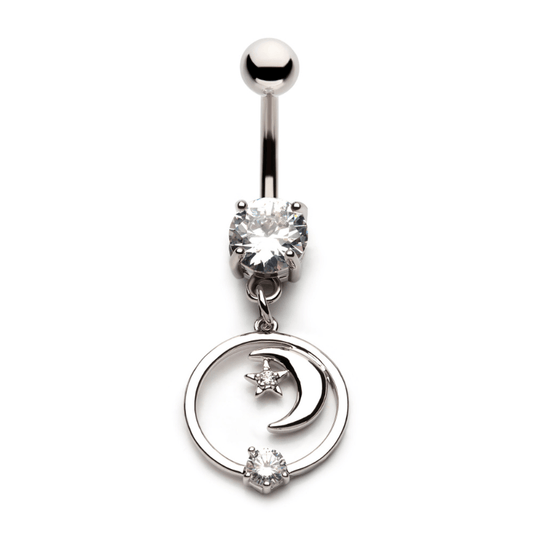 Star And Moon Navel Dangle - SkinKandy | Body Jewellery & Piercing Online Australia