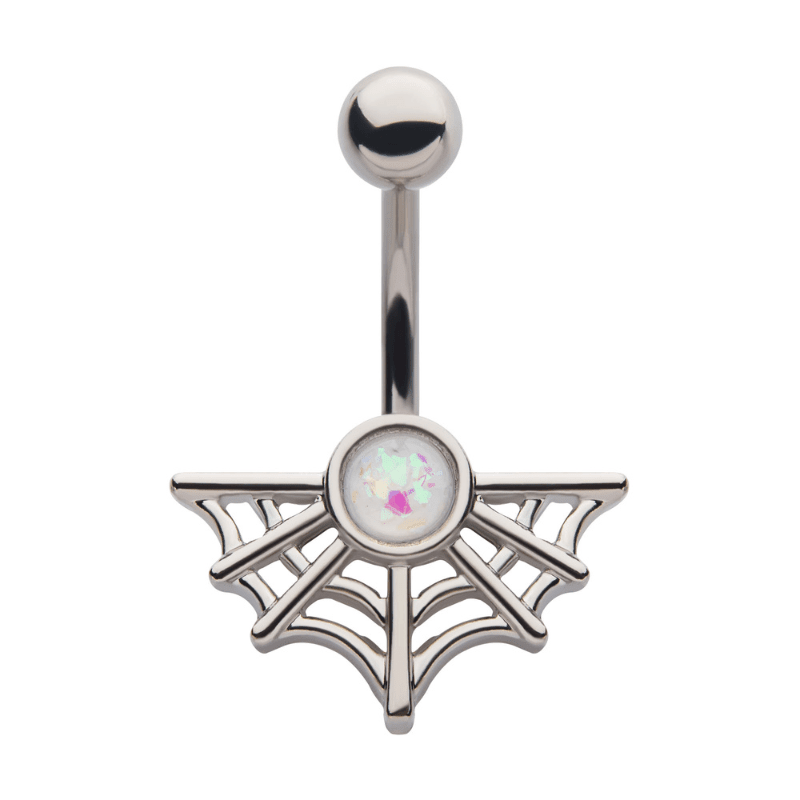 Spider Web Navel Bar - SkinKandy | Body Jewellery & Piercing Online Australia