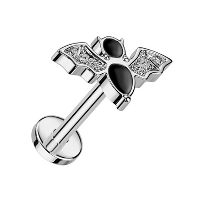 Titanium Threadless Enamel Bat Top Labret