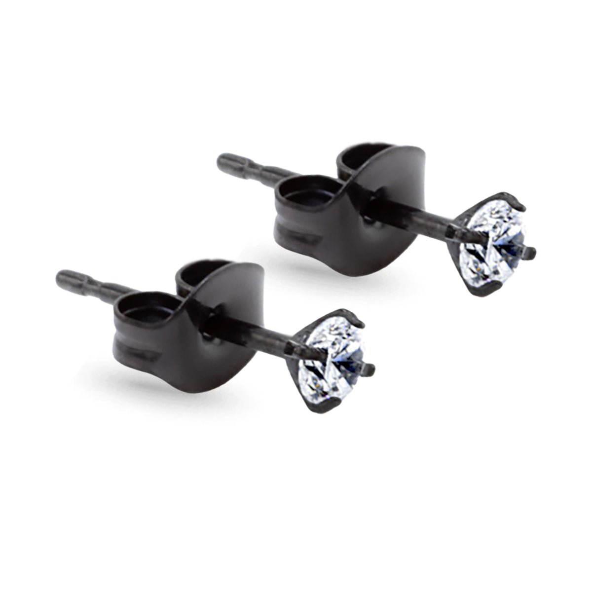 Titanium Round CZ Stud Earrings - SkinKandy | Body Jewellery & Piercing Online Australia