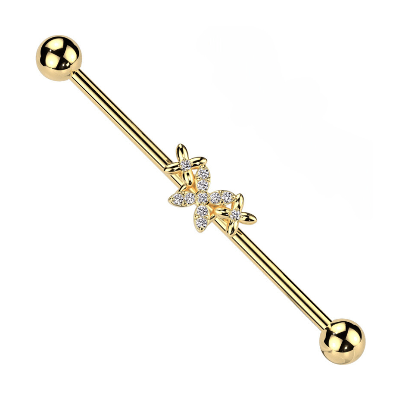 Butterfly Industrial Barbell - SkinKandy | Body Jewellery & Piercing Online Australia