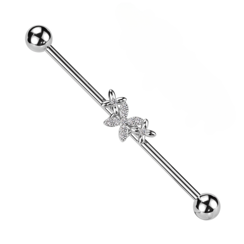 Butterfly Industrial Barbell - SkinKandy | Body Jewellery & Piercing Online Australia