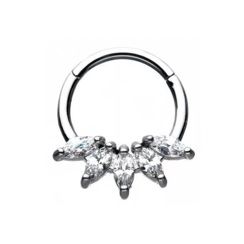 Oval CZ Marquis Septum - SkinKandy | Body Jewellery & Piercing Online Australia