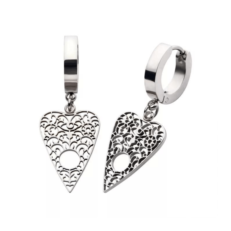 Planchette Huggie Drop Earrings - SkinKandy | Body Jewellery & Piercing Online Australia