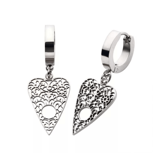Planchette Huggie Drop Earrings - SkinKandy | Body Jewellery & Piercing Online Australia