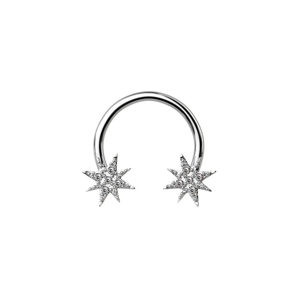 Starburst CZ Paved Horseshoe