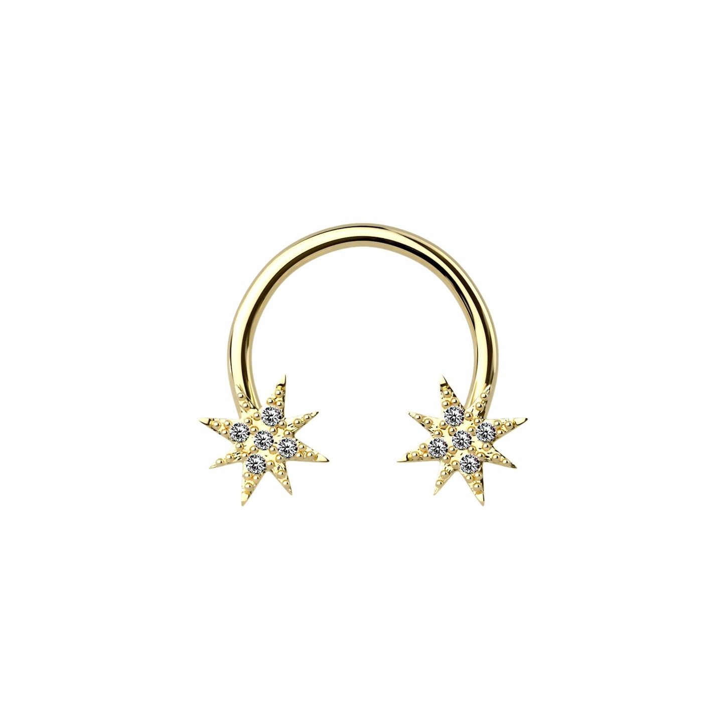 Starburst CZ Paved Horseshoe - SkinKandy | Body Jewellery & Piercing Online Australia