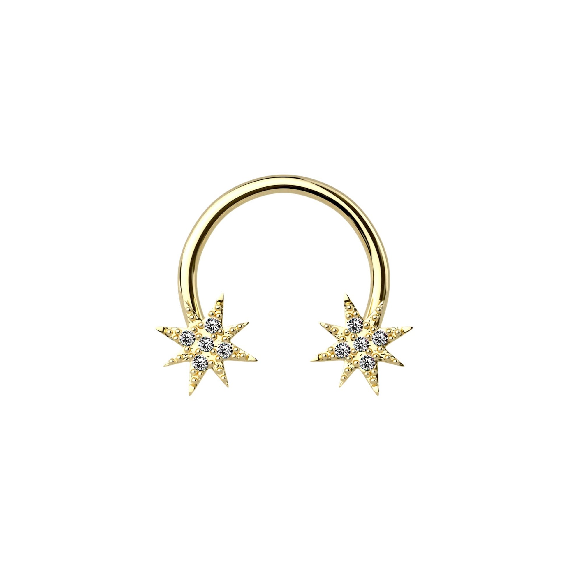 Starburst CZ Paved Horseshoe - SkinKandy | Body Jewellery & Piercing Online Australia