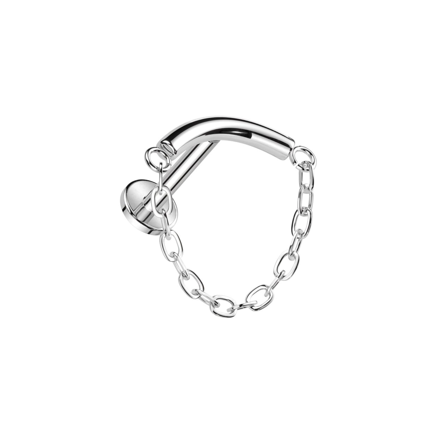 Titanium Hidden Helix Chain Flatback - SkinKandy | Body Jewellery & Piercing Online Australia
