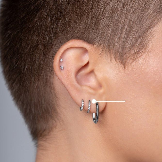 Titanium Marquis Segment Rings with Cubic Zirconia - Pair - SkinKandy | Body Jewellery & Piercing Online Australia