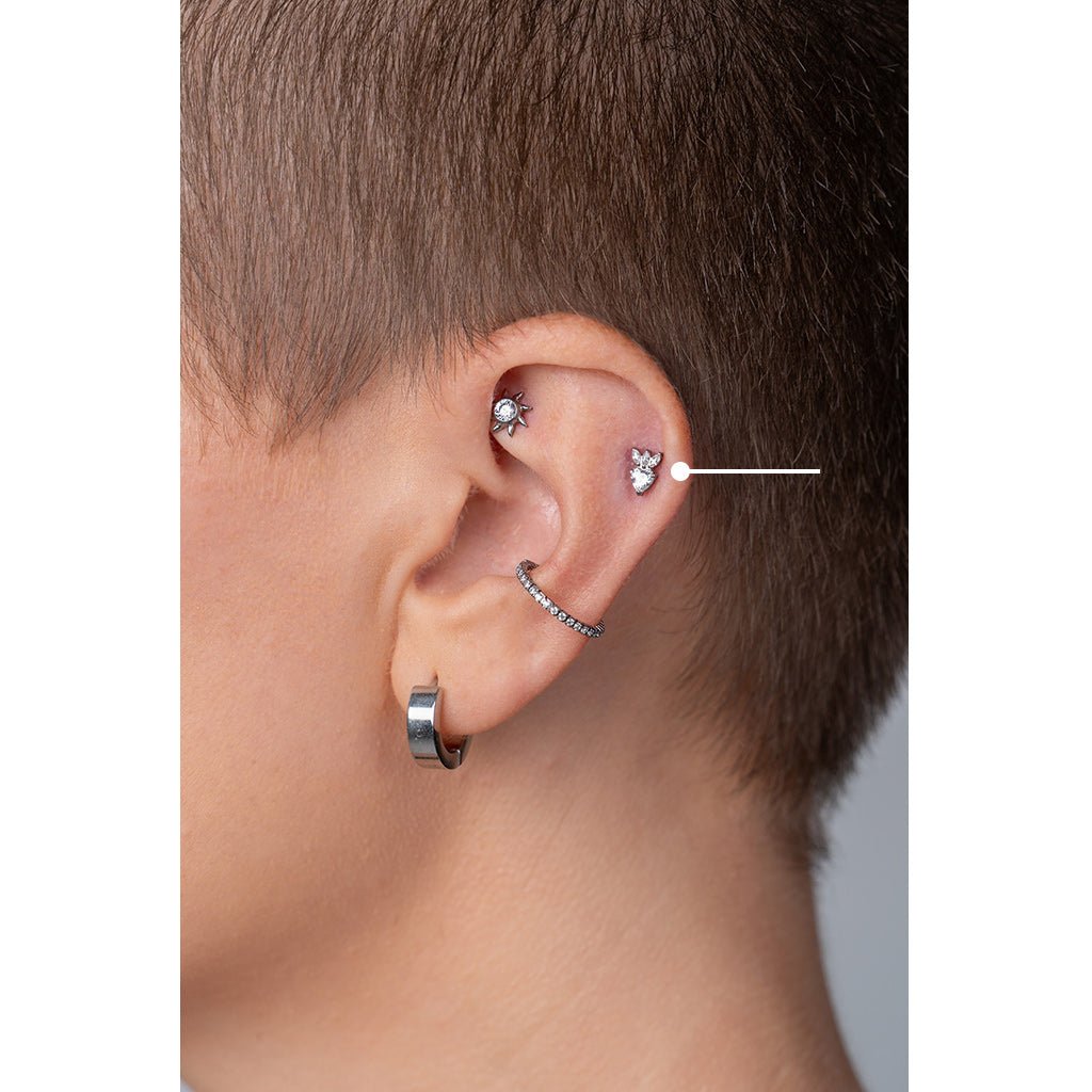 Titanium Flatback Strawberry Cubic Zirconia - SkinKandy | Body Jewellery & Piercing Online Australia