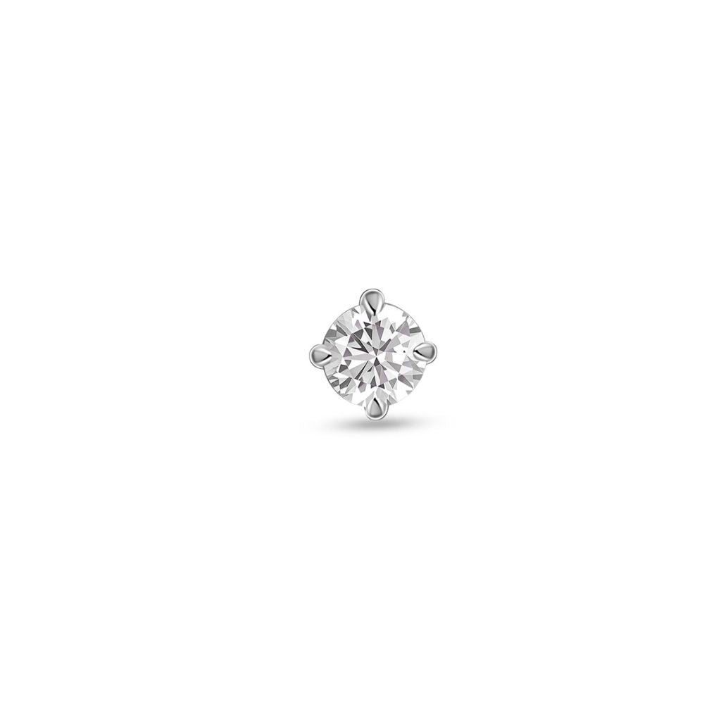 Titanium Labret Stud Internally Threaded with Gem - SkinKandy | Body Jewellery & Piercing Online Australia