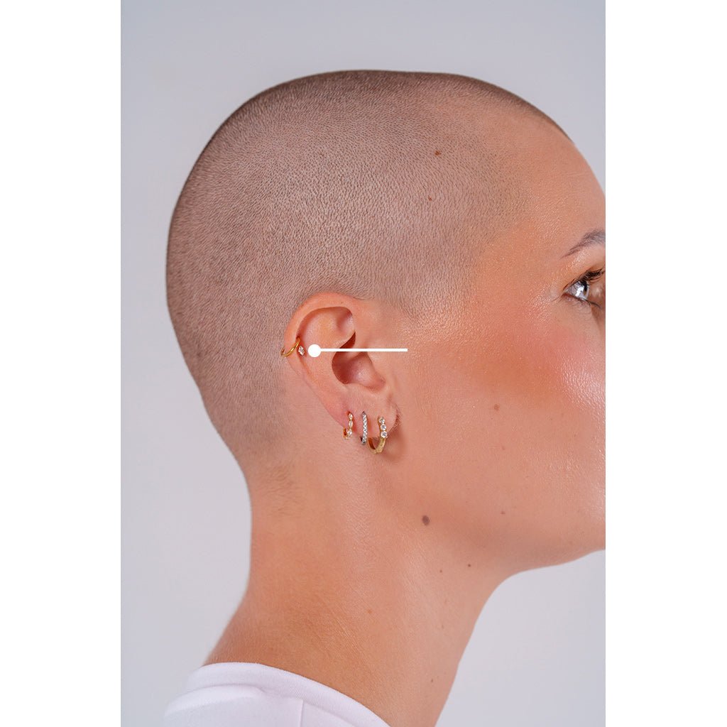 Titanium Flatback Oval Cubic Zirconia Marquis - SkinKandy | Body Jewellery & Piercing Online Australia