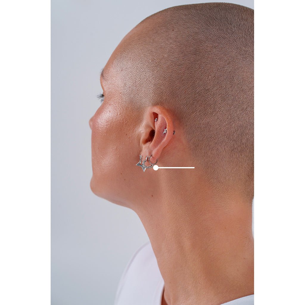 Surgical Steel Heart Hoop Earrings with Rounded Square Edge - SkinKandy | Body Jewellery & Piercing Online Australia