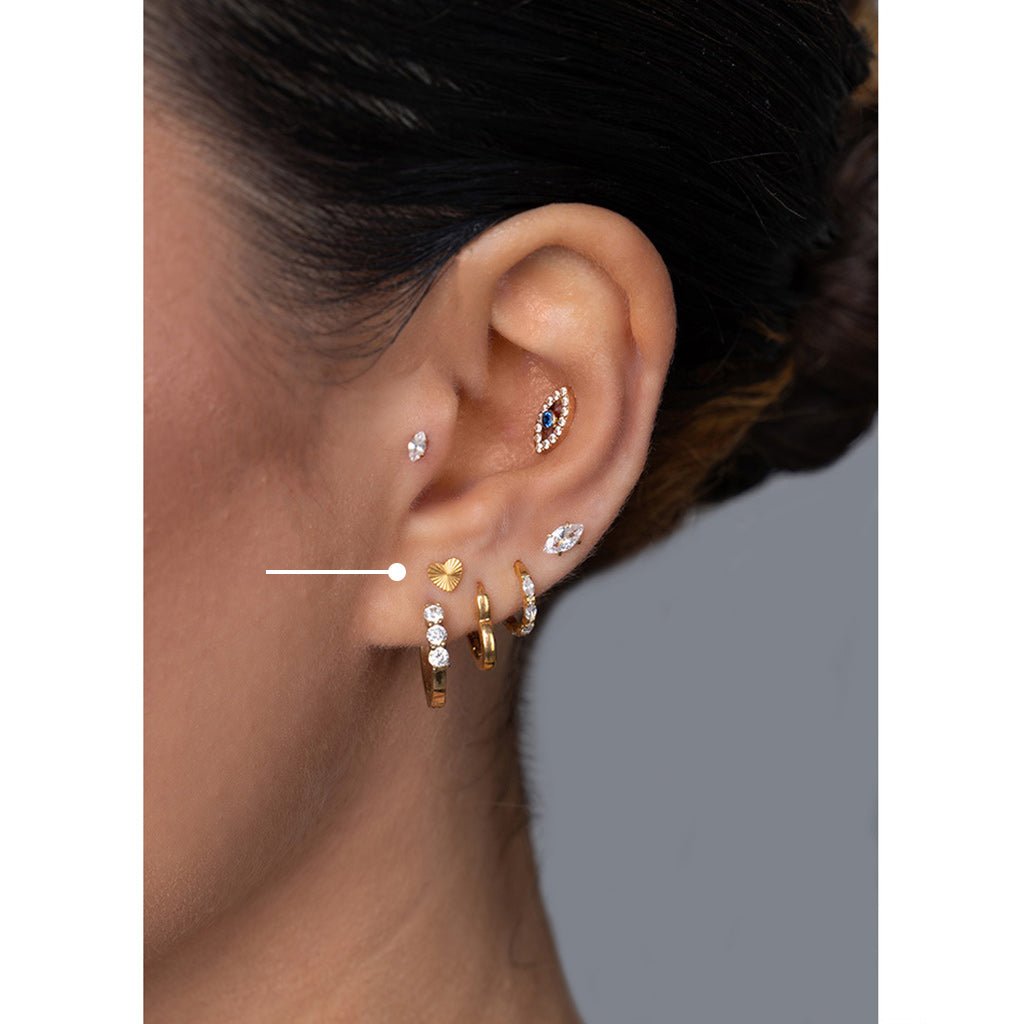 Surgical Steel Radiant Heart Earrings - SkinKandy | Body Jewellery & Piercing Online Australia