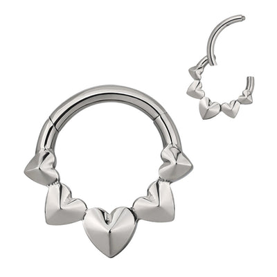 Titanium Chrome Hearts Segment Ring