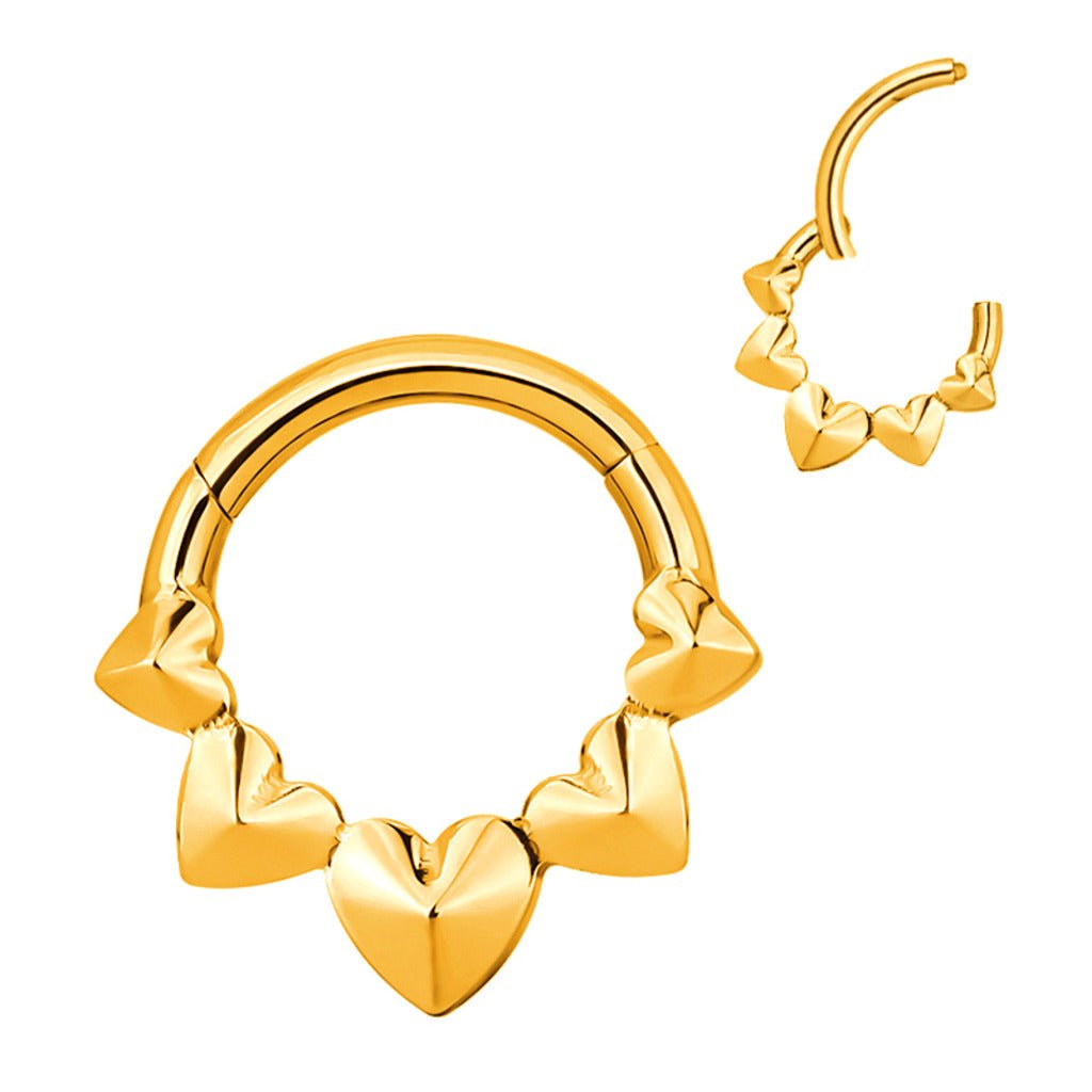 Titanium Chrome Hearts Segment Ring - SkinKandy | Body Jewellery & Piercing Online Australia