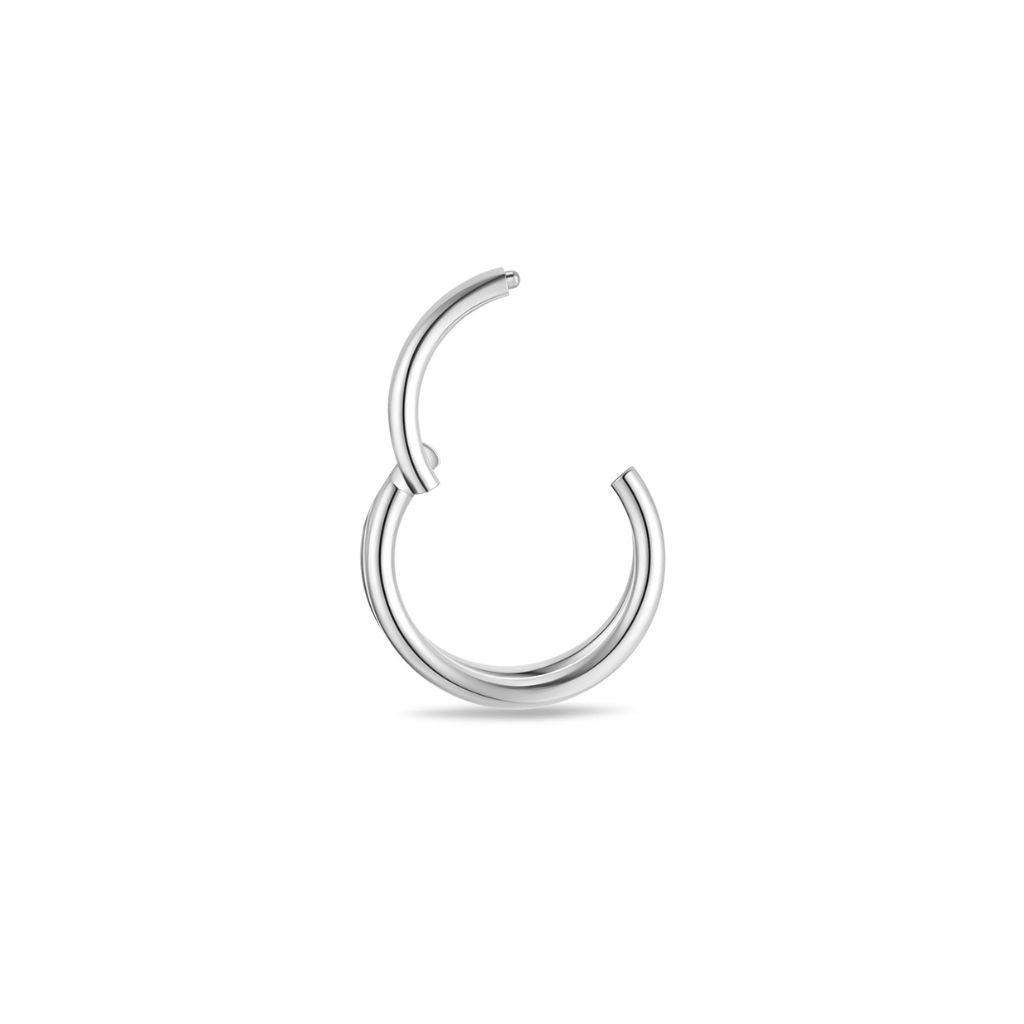 Titanium Side - Facing Double Hoop Segment Ring - SkinKandy | Body Jewellery & Piercing Online Australia