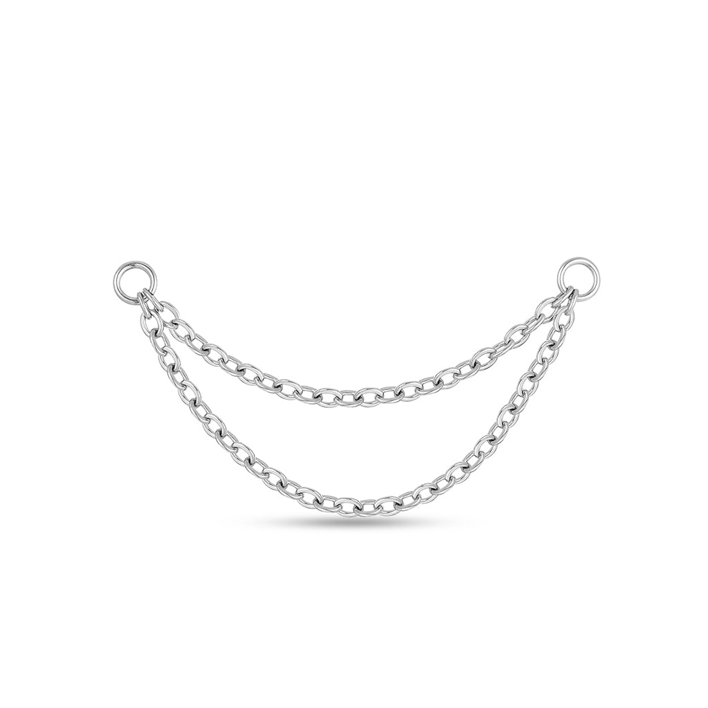 Titanium Double Chain Earring Connector - SkinKandy | Body Jewellery & Piercing Online Australia