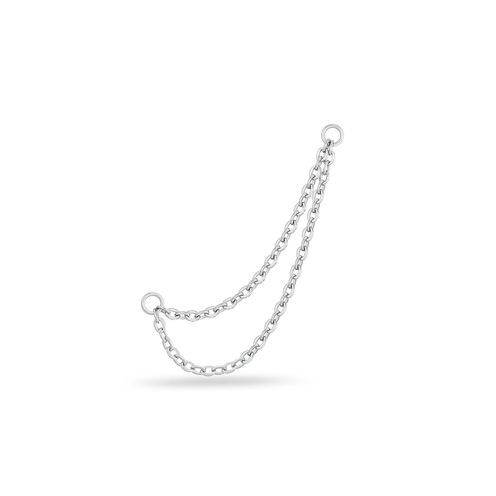 Titanium Double Chain Earring Connector - SkinKandy | Body Jewellery & Piercing Online Australia