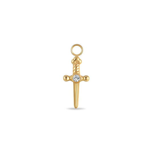 Sword Cubic Zirconia Earring Charm - SkinKandy | Body Jewellery & Piercing Online Australia