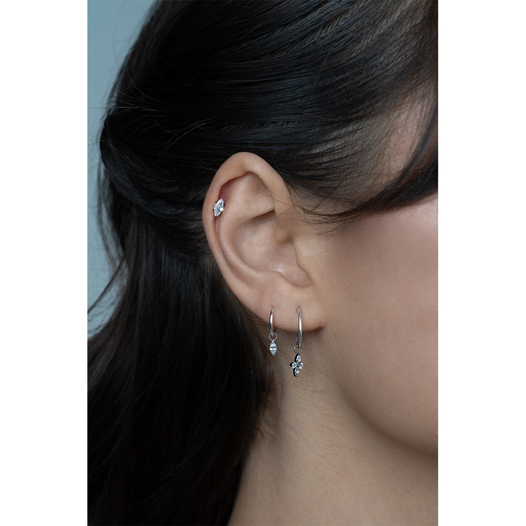 Titanium Marquis Cubic Zirconia Earring Charm - SkinKandy | Body Jewellery & Piercing Online Australia