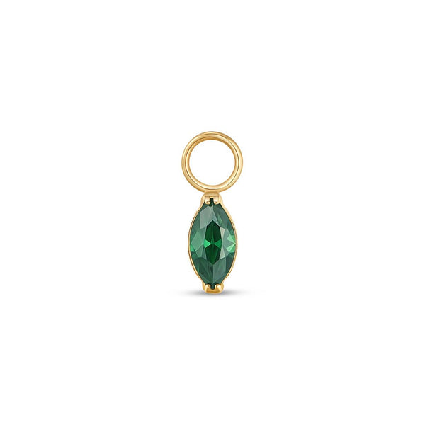 Titanium Marquis Cubic Zirconia Charm