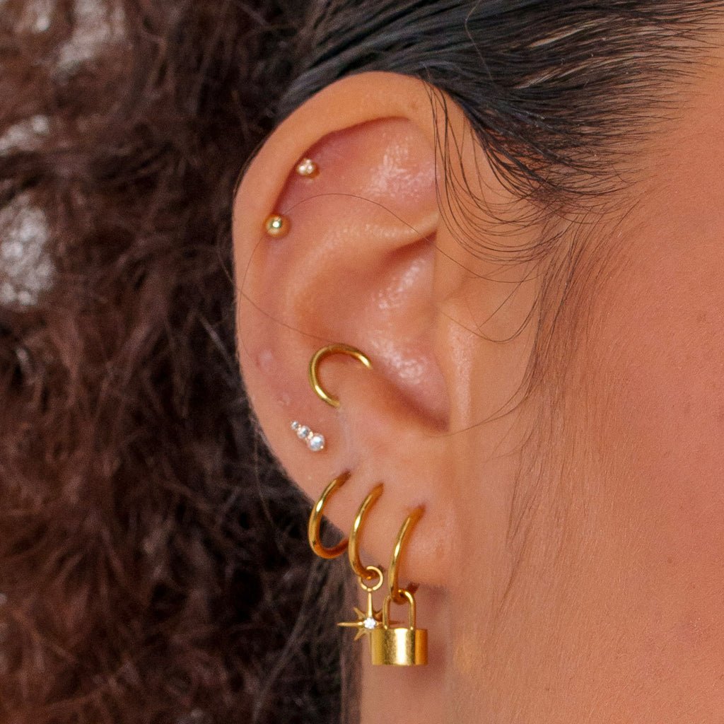 Titanium Padlock Earring Charm - SkinKandy | Body Jewellery & Piercing Online Australia