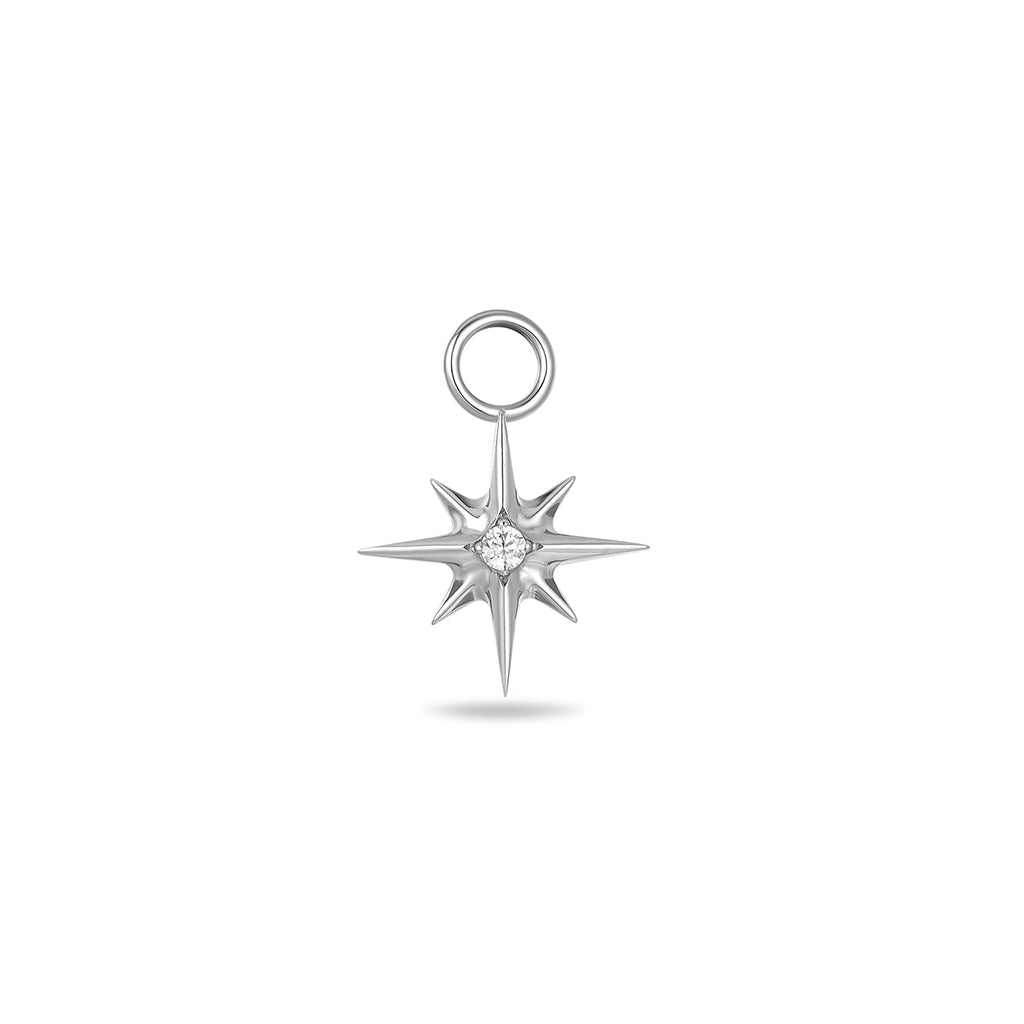 Titanium Guiding Star Cubic Zirconia Earring Charm - SkinKandy | Body Jewellery & Piercing Online Australia