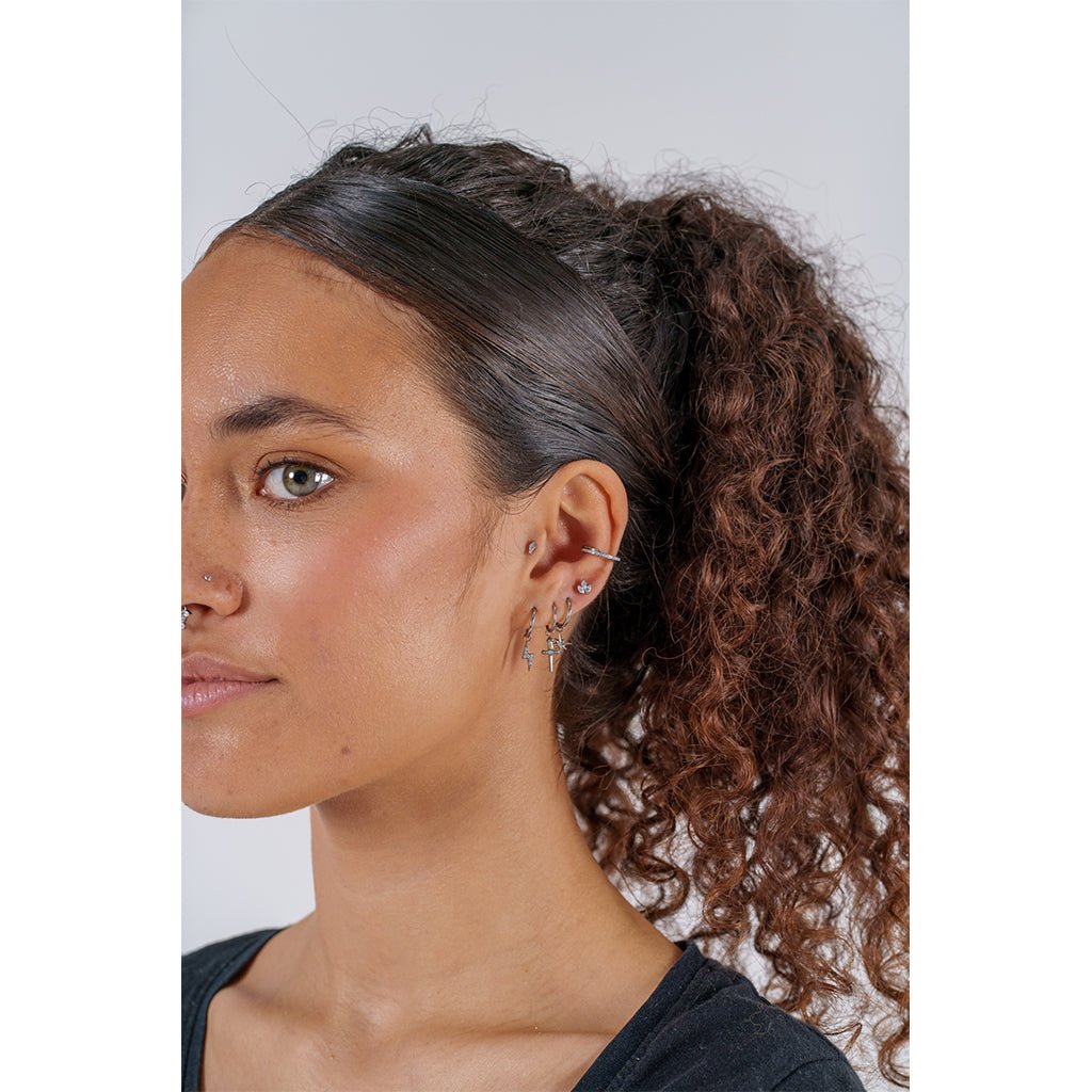 Titanium Guiding Star Cubic Zirconia Earring Charm - SkinKandy | Body Jewellery & Piercing Online Australia