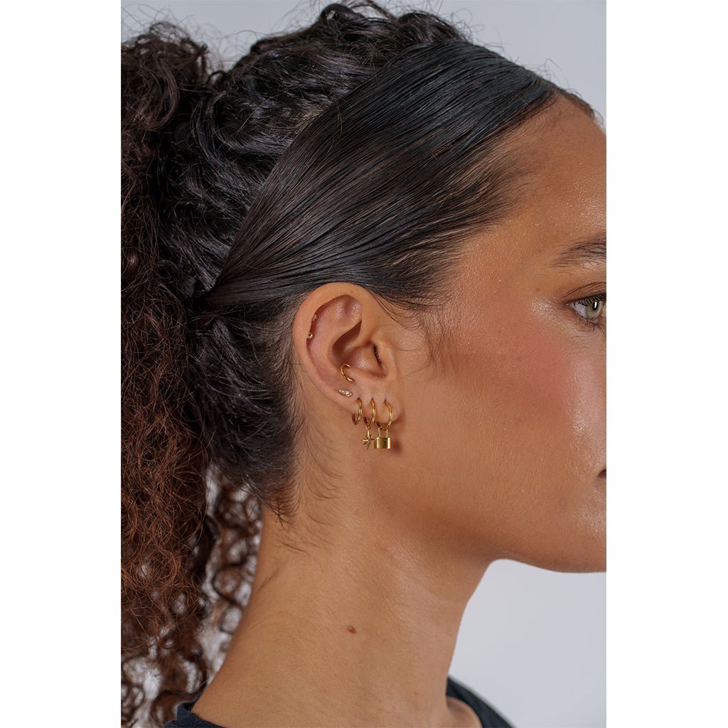 Titanium Guiding Star Cubic Zirconia Earring Charm - SkinKandy | Body Jewellery & Piercing Online Australia