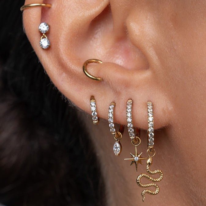 Titanium Guiding Star Cubic Zirconia Charm - SkinKandy | Body Jewellery & Piercing Online Australia