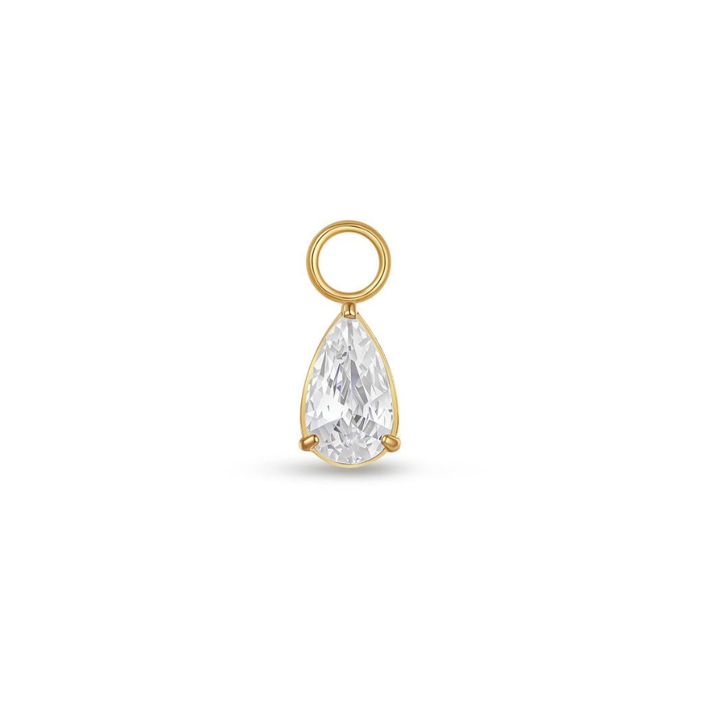 Teardrop Cubic Zirconia Earring Charm - SkinKandy | Body Jewellery & Piercing Online Australia