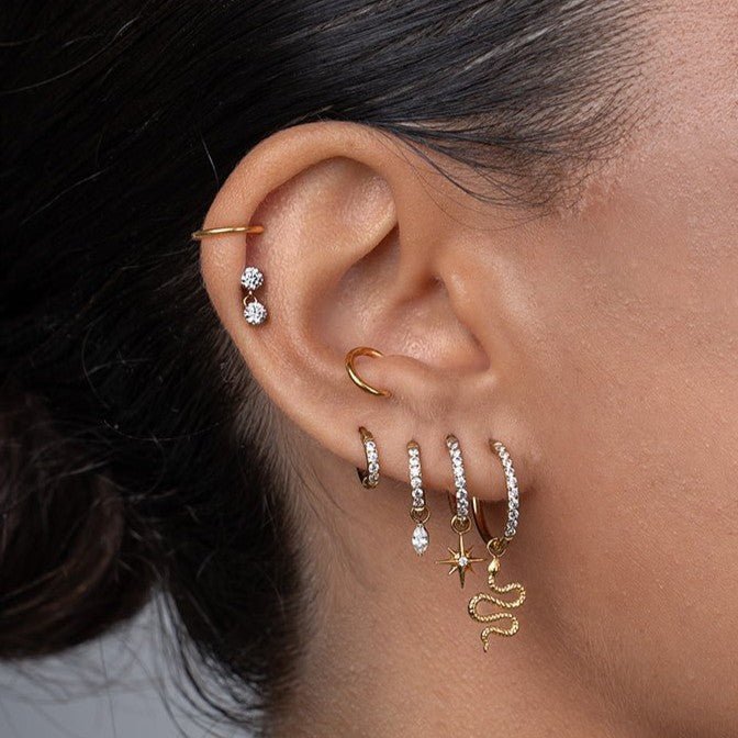 Ribbed Snake Charm - SkinKandy | Body Jewellery & Piercing Online Australia