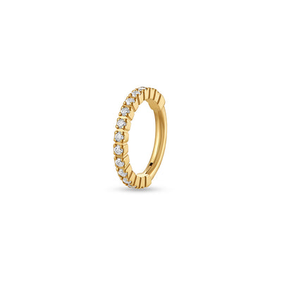 Titanium Segment Ring with Micro Tennis Set Cubic Zirconia