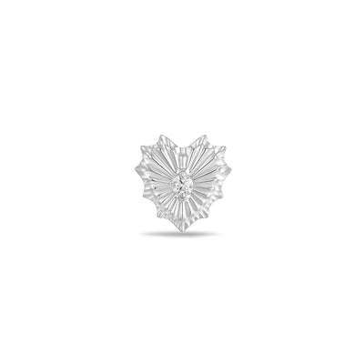 Titanium Internally Threaded Flatback with Radiating Crimped Heart