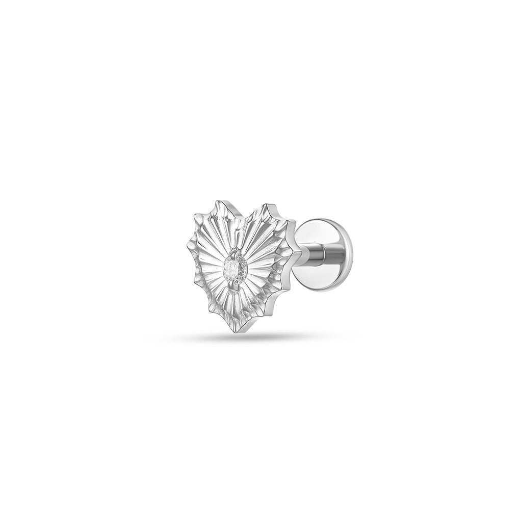 Titanium Internally Threaded Flatback with Radiating Crimped Heart
