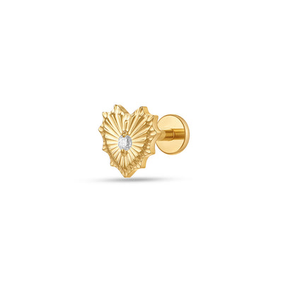 Titanium Internally Threaded Flatback with Radiating Crimped Heart