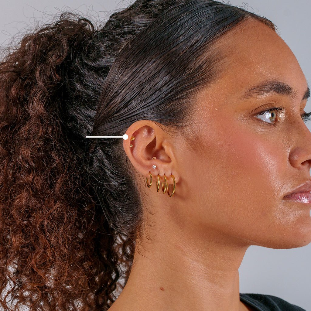 Titanium Flatback with Crimped Halo Heart - SkinKandy | Body Jewellery & Piercing Online Australia