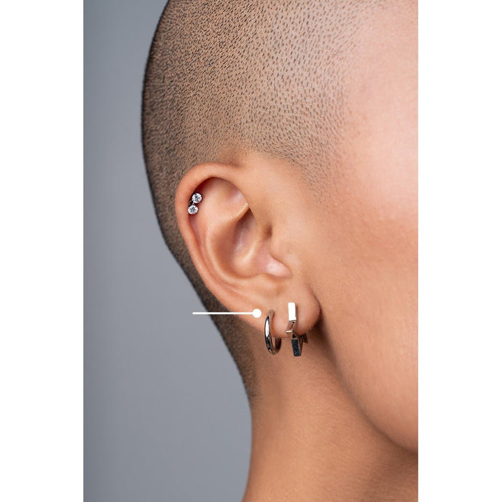 Titanium Bold Hoop Earrings 20GA – Gold/Silver | SkinKandy AU