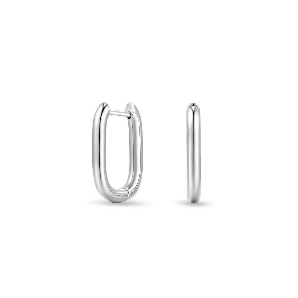 Titanium Hoop Earring with 2.5mm Rounded Rectangle Design