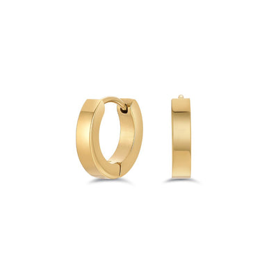 Surgical Steel Round Hoop Earrings with Square Edge - SkinKandy | Body Jewellery & Piercing Online Australia