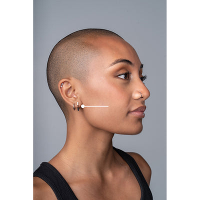 Surgical Steel Square Edge Star Hoop Earrings