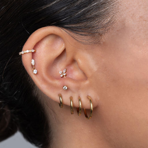 Titanium Classic Slim Hoop Earrings