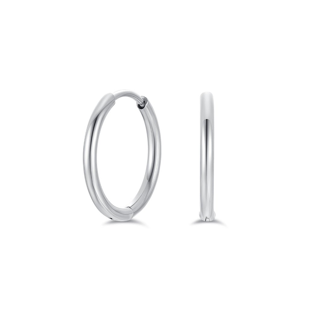 Titanium Classic Slim Hoop Earrings - SkinKandy | Body Jewellery & Piercing Online Australia